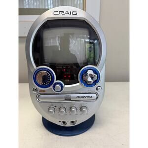 Craig CD+ Graphics Karaoke System With 5" B/W Monitor CG8312 Tested Working